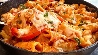 Vegetable Cheese Pasta / Rigatoni pasta recipe / weekday recipes