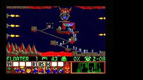 Lemmings SNES SUNSOFT SPECIAL 4 solution number: 2/4