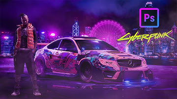 How to Make Professional  #Cyberpunk​ 2077  Car | SPEED-ART | #Photoshop​ #2021 Tutorial