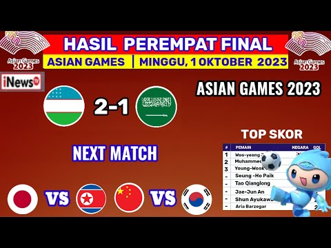 Hasil 8 Besar Asian Games 2023 Hari Ini - Uzbekistan vs Arab Saudi - Asian Games 2023 Sepak Bola