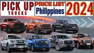 Pick up trucks Price List in Philippines 2024