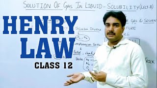 Henry law|Henry law and its application Class12|हेनरी नियम |Scuba divers|Solubility of gas in liquid