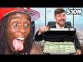 Kai Cenat Reacts to MrBeast $1 vs $10,000,000 Job!