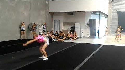 Front Tuck Step Out - Round Off - Back Handspring - Layout