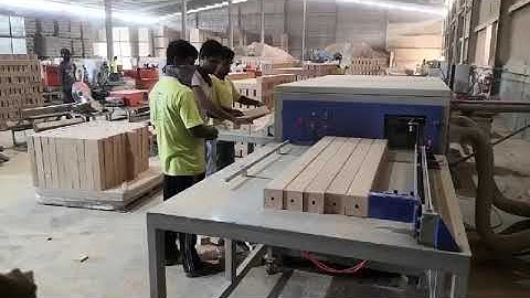 Pallet block cutting machine (multiple blade model) with high production capacity