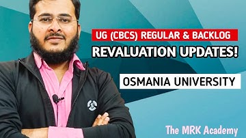 REVALUATION UPDATES | OSMANIA UNIVERSITY | 2023 | UG (CBCS) | REGULAR AND BACKLOG