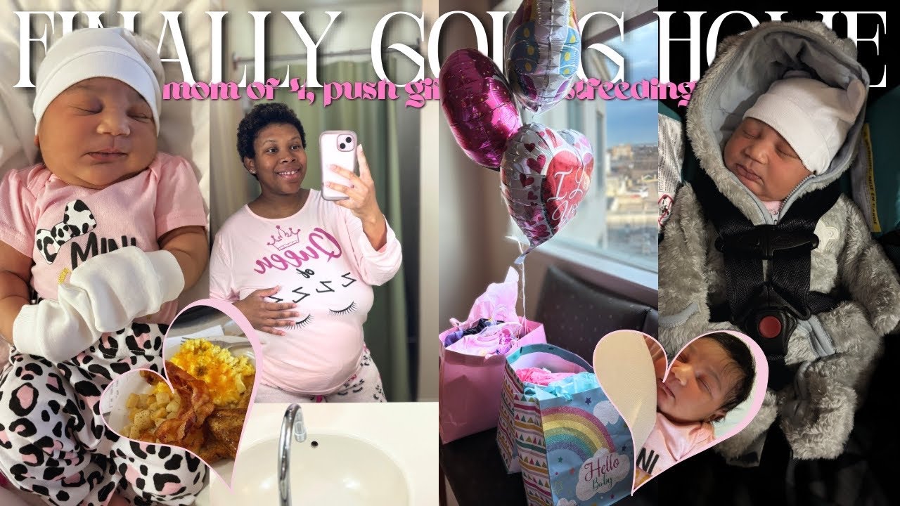 FINALLY LEAVING THE HOSPITAL WITH MY BABY | DISCHARGE DAY, PUSH GIFTS, MOM OF 4