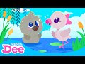 Baby Swan and Flamingo | Baby Animal Songs | Dragon Dee Songs for Children