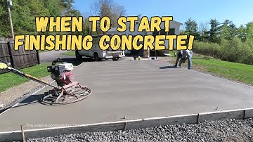 When To Start Finishing Concrete - The 2 Ways I Check It