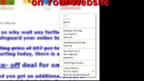 Disable Right Click Menu