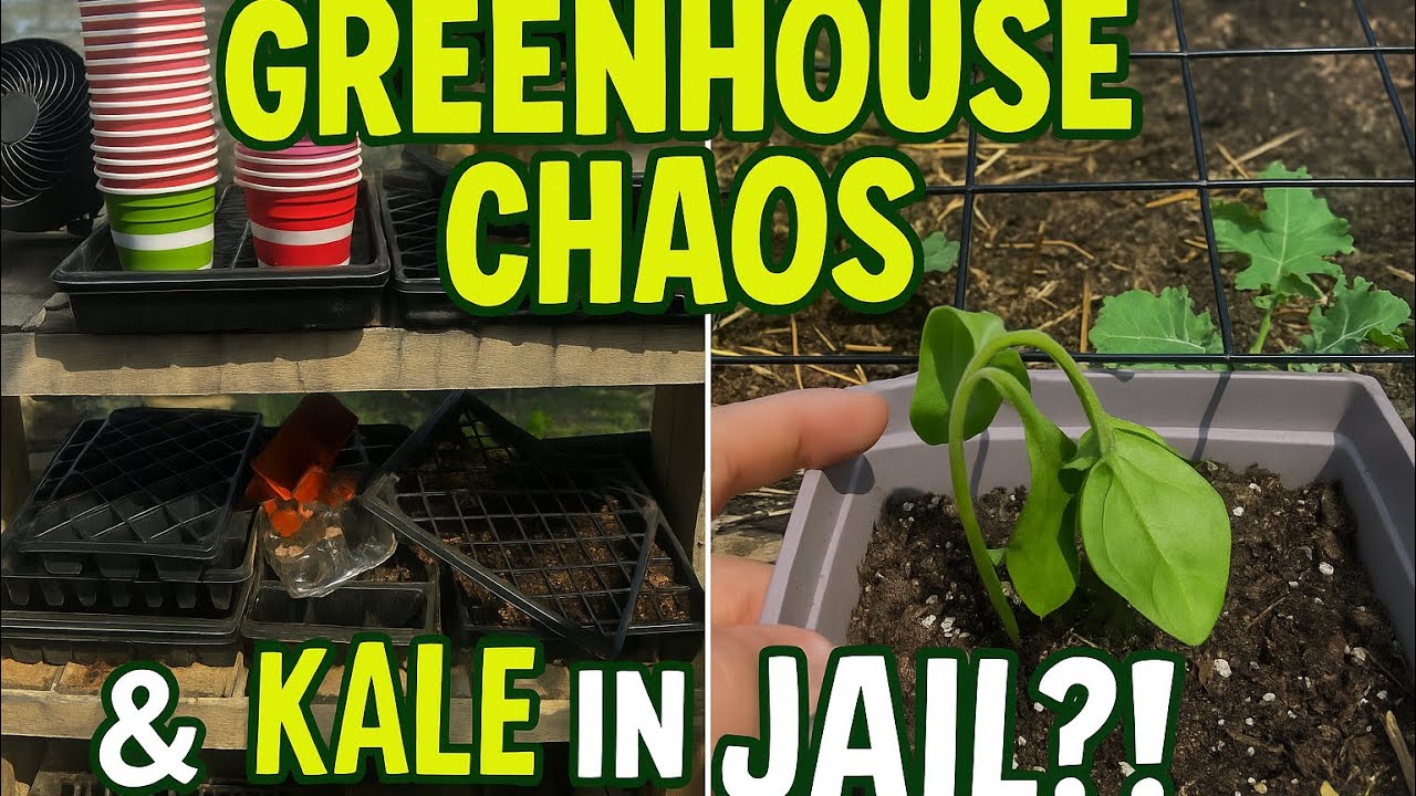 Greenhouse Mayhem— Kale in Jail & a Droopy Disaster!