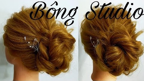 Hướng dẫn bới tóc cô dâu( tóc Hàn quốc bới thấp mẫu 117)Bông Studio