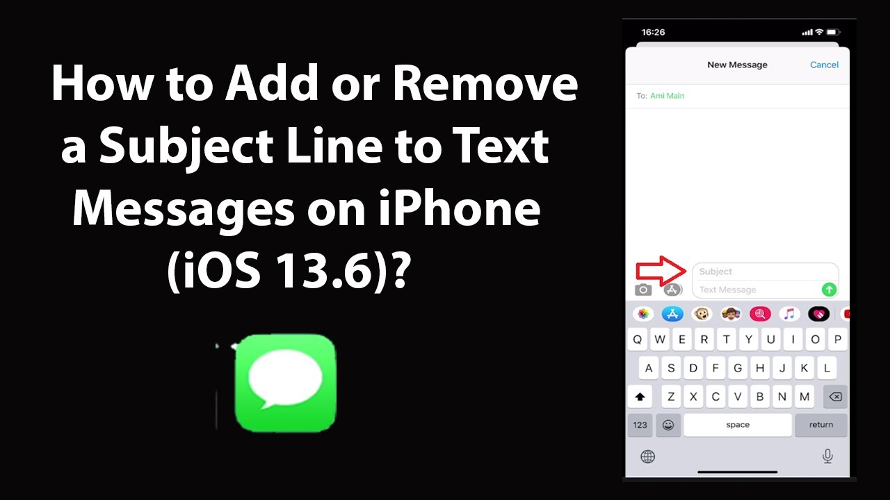 How To Add A Subject To A Text Message Iphone