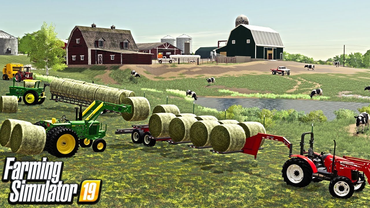 ROUND BALED THE GRASS FIELD | TONS OF BALES (ROLEPLAY) FARMING SIMULATOR 19 ROUND BALED THE GRASS FIELD | TONS OF BALES (ROLEPLAY) FARMING SIMULATOR 19