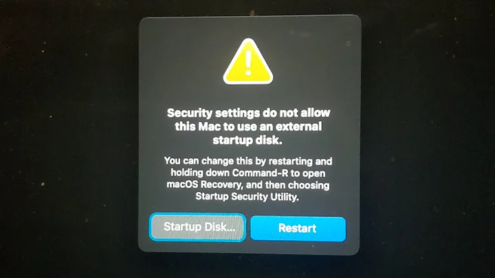 Security Settings do not allow this Mac to use an external startup disk  SOLVED 2021