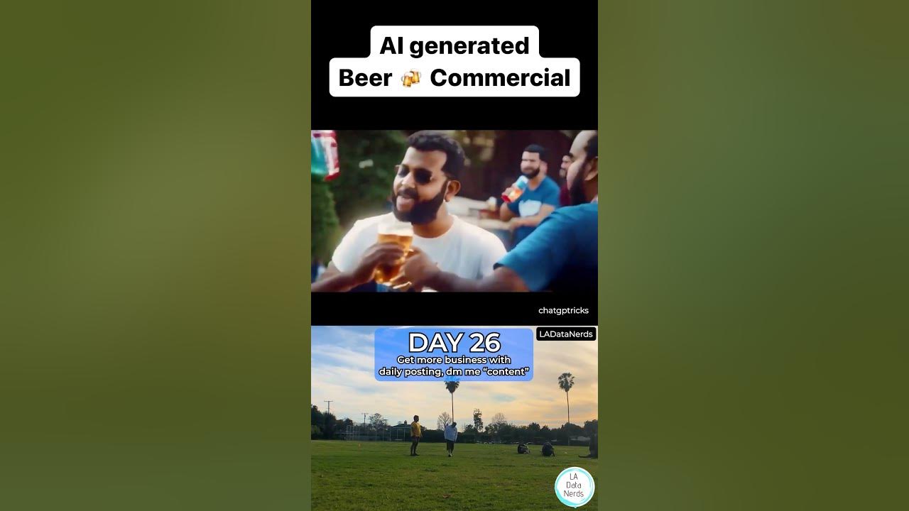 AI Generated Beer Commercial shorts day26 YouTube