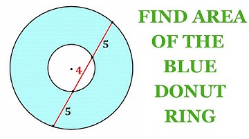 Find area of the Blue shaded Ring | Concentric circles | Annulus | Donut | Fun Geometry problem