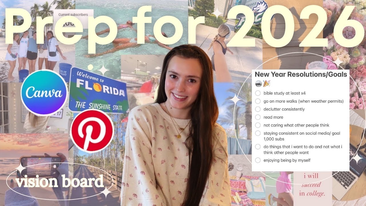 PREP WITH ME FOR 2026🥂 | room reset, resolutions & vision board