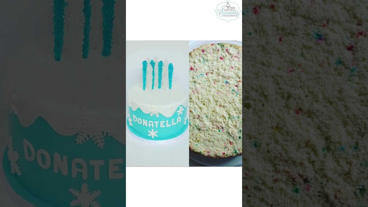 Frozen cake! Edible decorations on fondant❄️ 