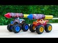 EXPERIMENT: XXL ROCKETS WITH TOY MONSTER TRUCKS