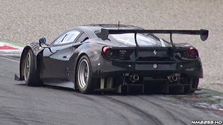 I have filmed two 2016 ferrari 488 gt3s in action around monza circuit
during a private test day. the car looked good but was disappointed by
sound. pr...