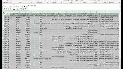 Cleaning Downloaded Survey Data in Excel 1
