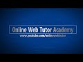 Online web tutor academy  channel trailer