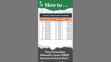 ✅Stop Formatting Manually! Learn FIXED Function in Excel Now!  #excel#shortvideo #shorts