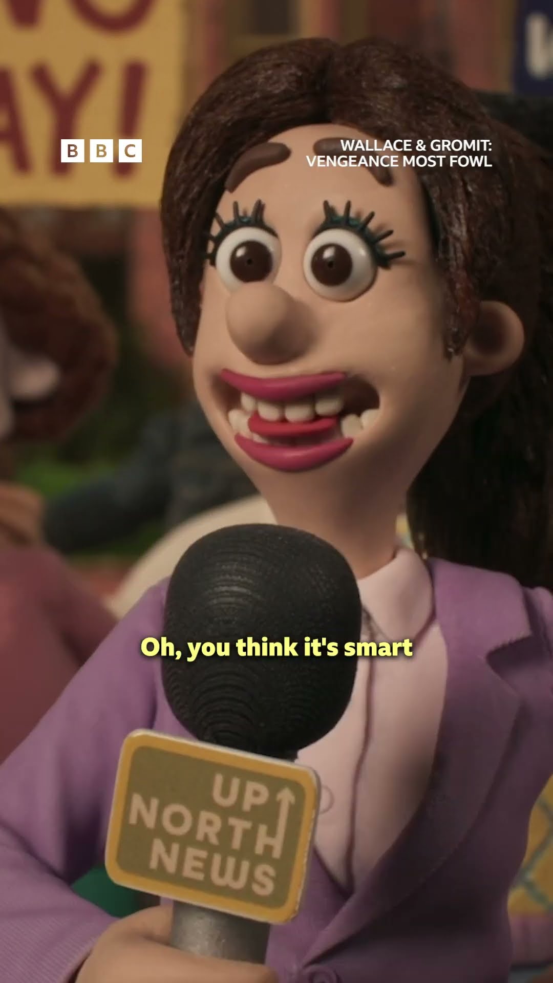 Wallace and Gromit are hounded by the press