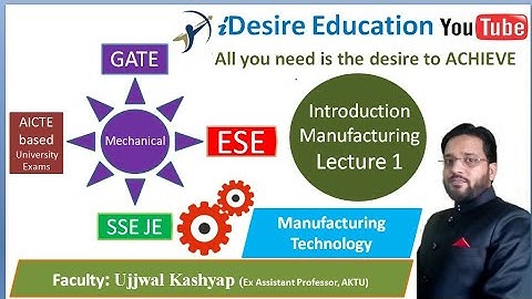 Manufacturing Technology I Introduction I Lecture 1