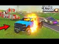 WELDING TRUCK "EXPLODES" ON HIGHWAY! (POLICE + FIRE RESCUE) | (ROLEPLAY) FARMING SIMULATOR 2019