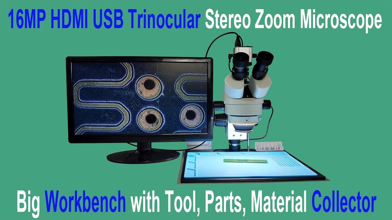 efix 16MP 3.5-90X Soldering Trinocular Stereo Microscope with HDMI USB Repair Mobile Phone Tools