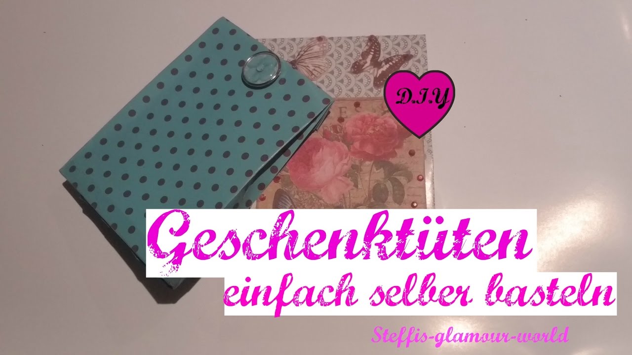 DIY Geschenkverpackung Paper Gift Bag / Papiertüten selber Basteln ...