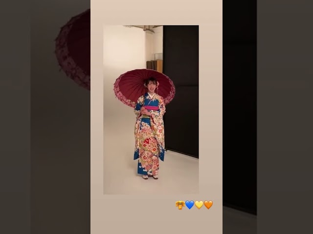 Hina Hayata in Kimono shooting class=