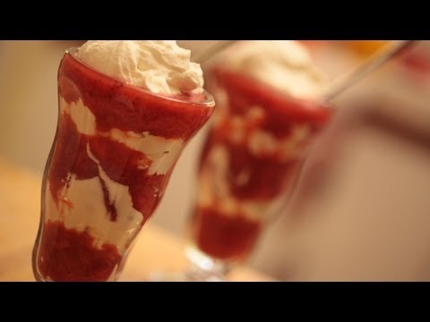 Strawberry Rhubarb Fool Recipe || KIN EATS