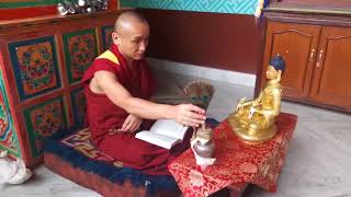 Blessing ceremony for the 15.5" Menla Medicine Buddha Statue