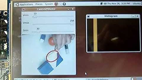 Embedded Image Processing - Camshift demo running on i.MX51 Freescale