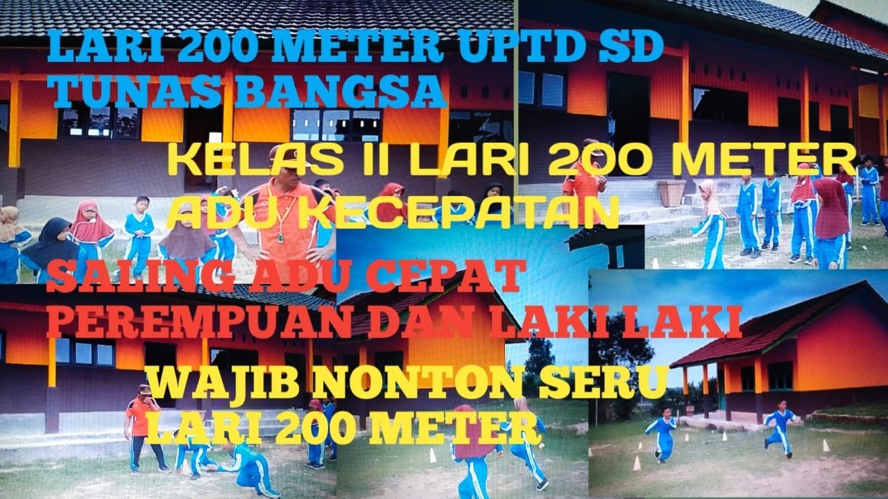 UPTD SD TUNAS BANGSA TAMBAH SUBUR MELAKUKAN OLAHRAGA LARI 200 METER