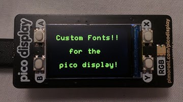 Raspberry Pi Pico display fonts in  MicroPython How to design fonts for your pi  pico project