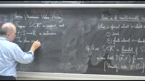 Shifrin Math 3500 Day 41: Compactness and Max Value Theorem