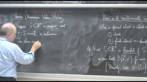 Shifrin Math 3500 Day 41: Compactness and Max Value Theorem