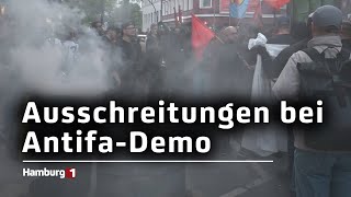 Antifa solidarisiert sich mit Lina E.: Demo und Randale in der Schanze