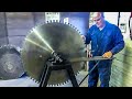 Dangerous Saw Blade Production Method. Incredible Sharpening Saw Blade Processing Machines