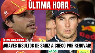 💥Los GRAVES INSULTOS de Carlos Sainz a Checo por su RENOVACIÓN con Red Bull