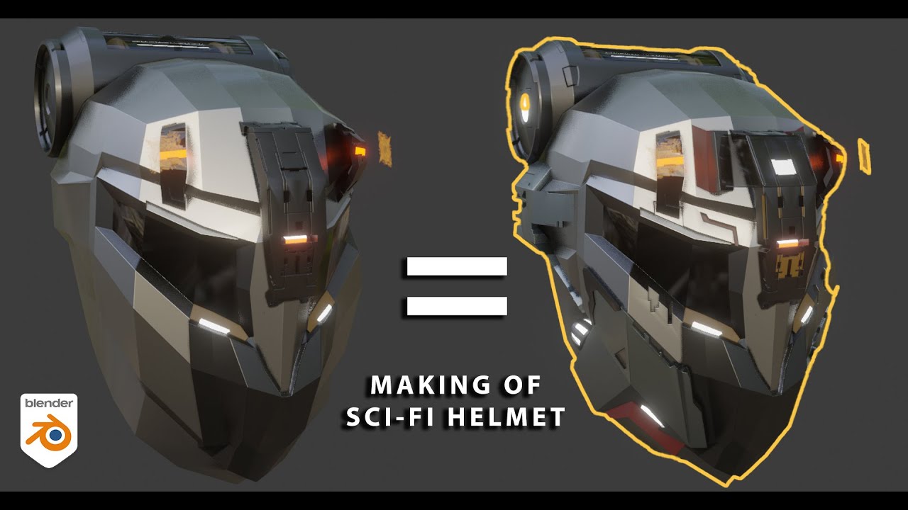 SCIFI HELMET BLENDER YouTube
