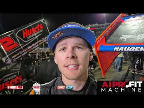 Sheldon Haudenschild on his P2 finish at Knoxville, running confidently here & Kyle Ripper