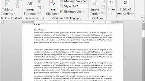 MS word: references ribbon | Introduction to Computing | CS101_Topic208