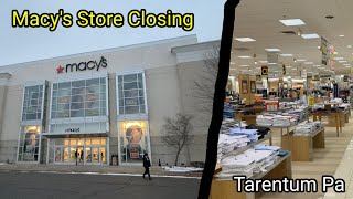 Macy's store closing Tarentum Pa 