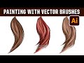 How I Draw Hair with Brushes - Adobe Illustrator Digital Painting