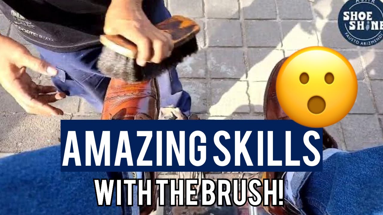 S6E40 Amazing skills with the Brush #ASMR #shoeshine #faustoarizmendi